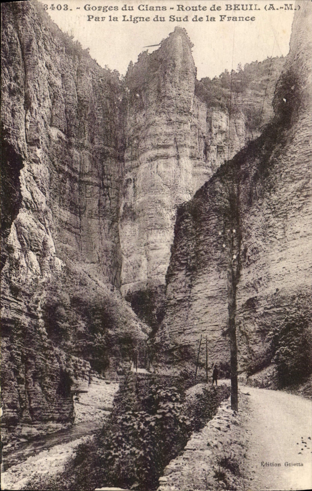 CPA Gorges du Cians Route de Beuil Par la Ligne du Sud de la France