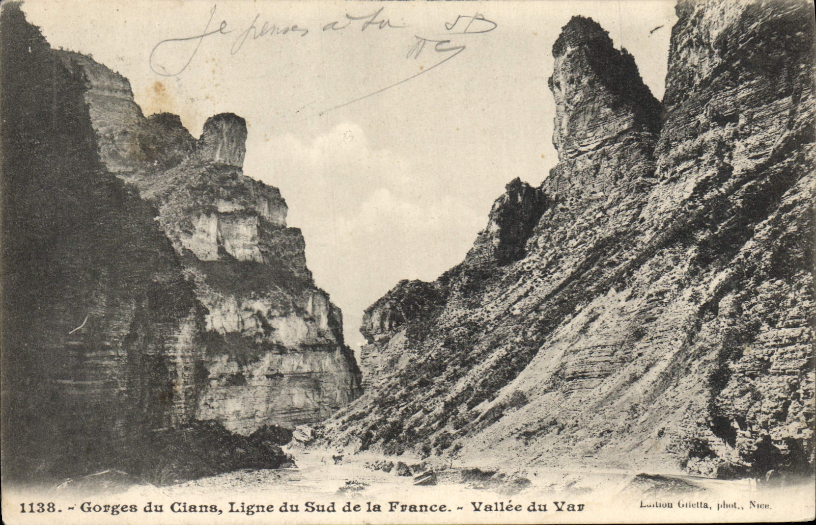 CPA Gorges du Cians Ligne du Sud de la France Vallee du Var