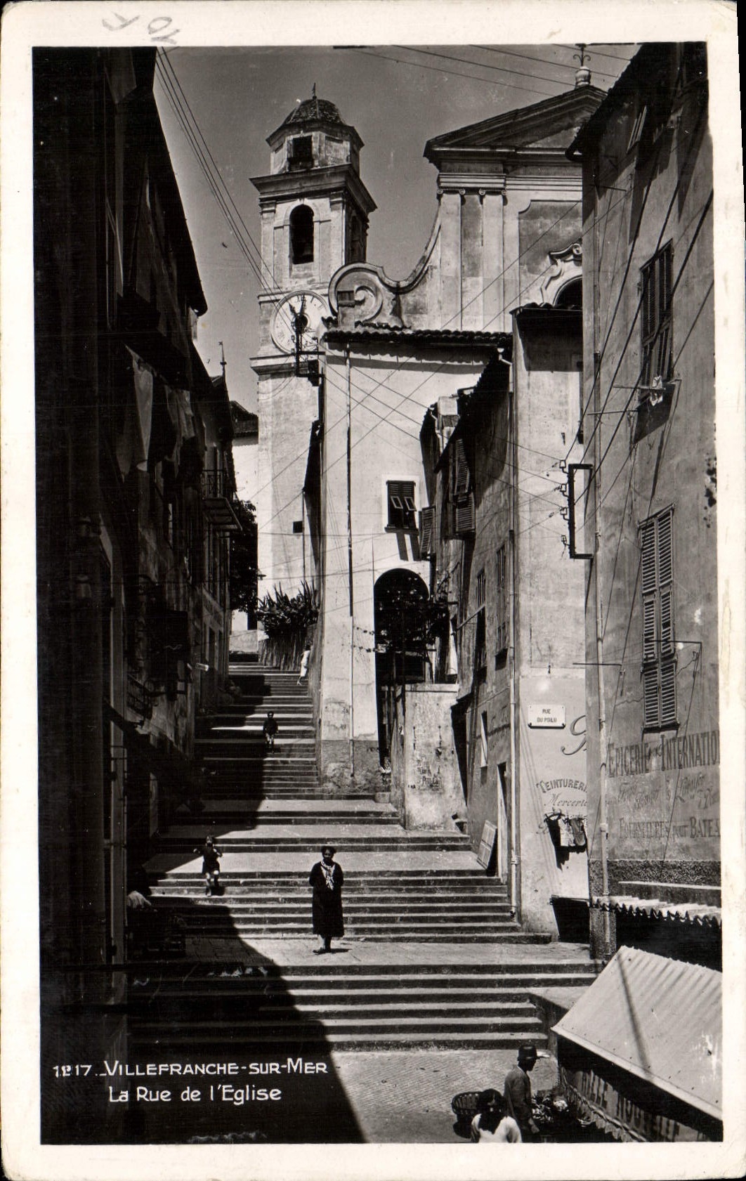 CPM Villefranche Sur Mer La Rue de L'Eglise