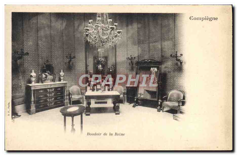 CPA Compiegne Boudoir de la reine