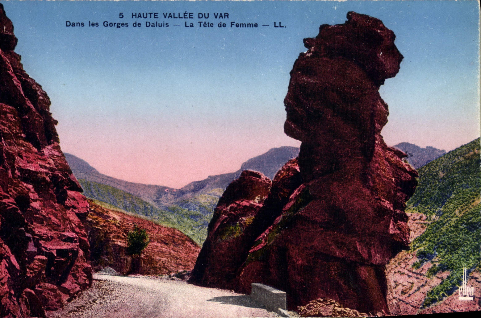 Gorges de Daluis — La Tête de Femme — LL.