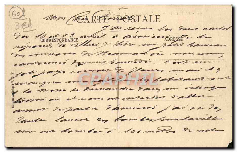 CPA Beauvais La Tour Boileau — Rückseite