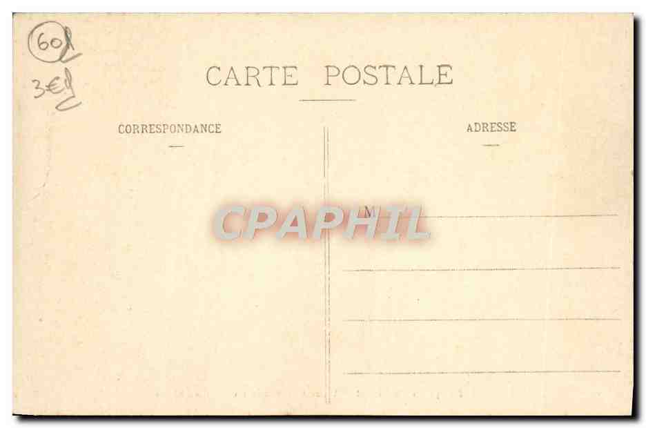 Compiègne — Ein Eckbereich des Parks mit Blick auf das Schloss — E.D. - 35 — Rückseite