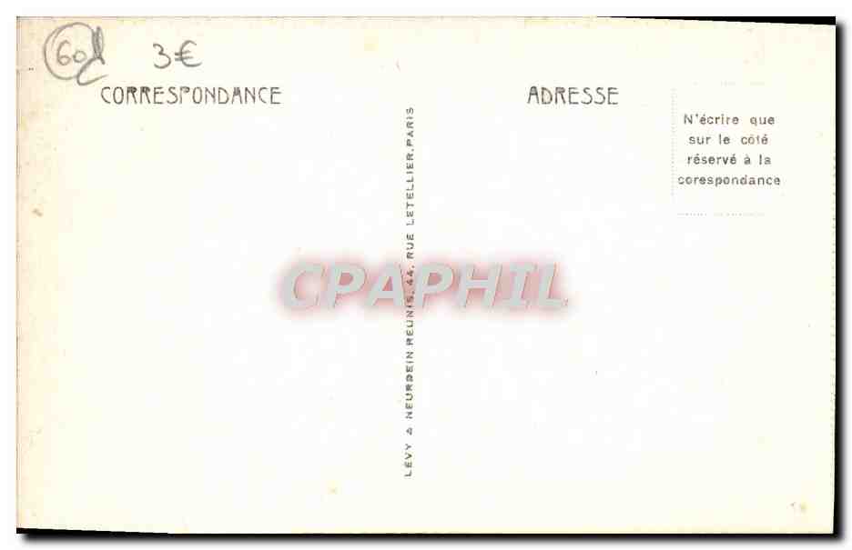 CPA Compiegne Le Chateau Cabinet de Travail de Napoleon 1er Bibliotheque — Rückseite