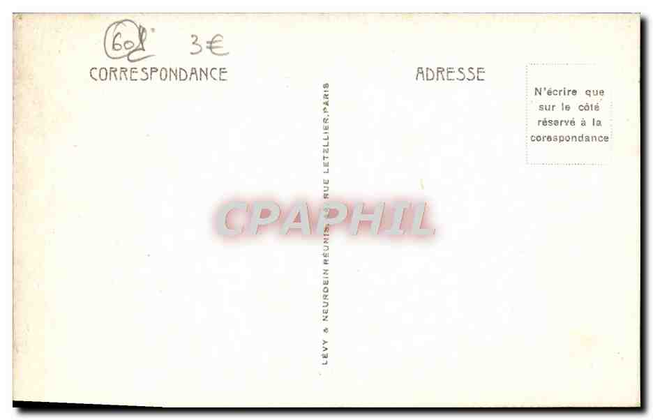CPA Compiegne Le Chateau Chambre a Courcher de Napoleon 1er — Verso