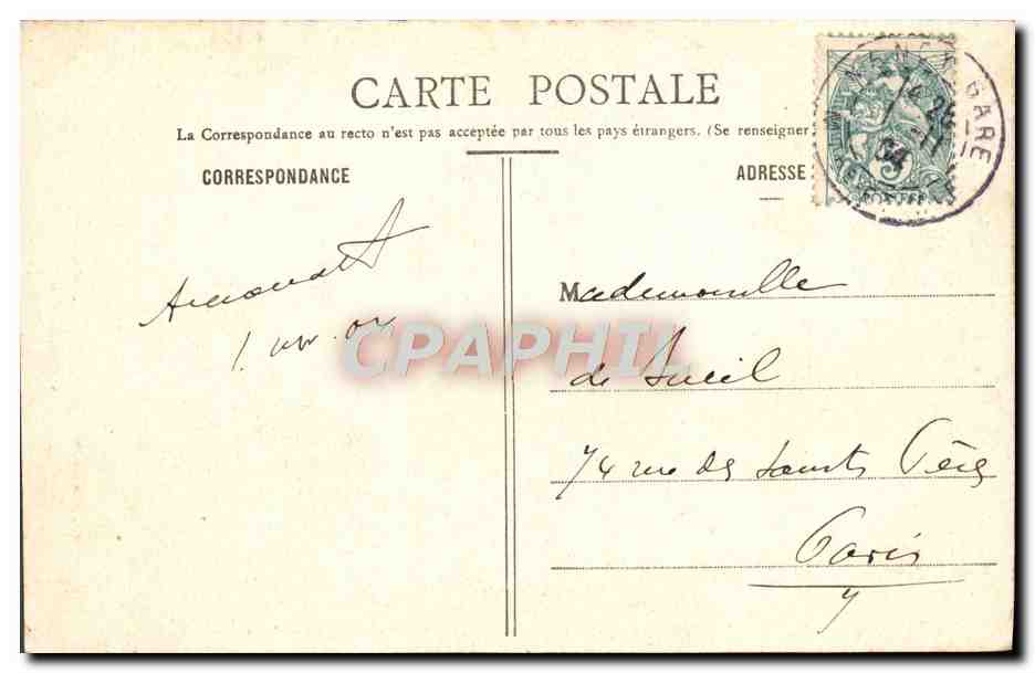 CPA Nancy Tomueau De La Reine C Opalinska a Bonsecours — Verso