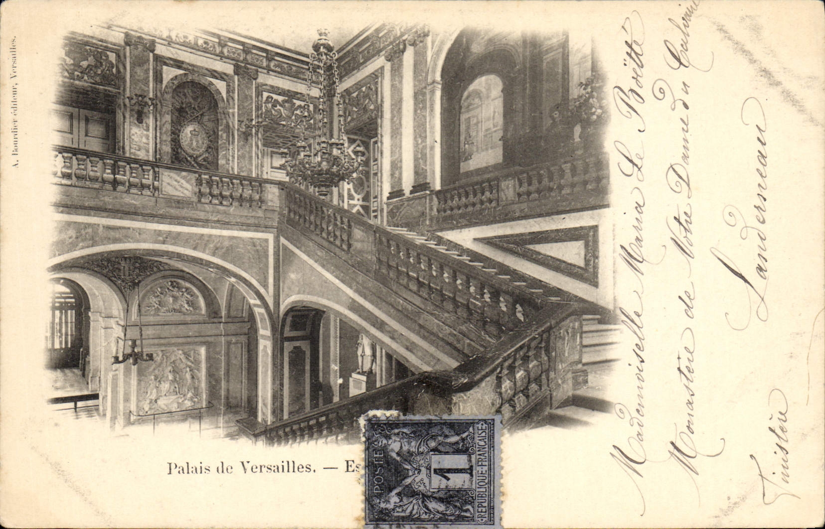 Palais de Versailles — Escalier — A. Bonnifier éditeur, Versailles