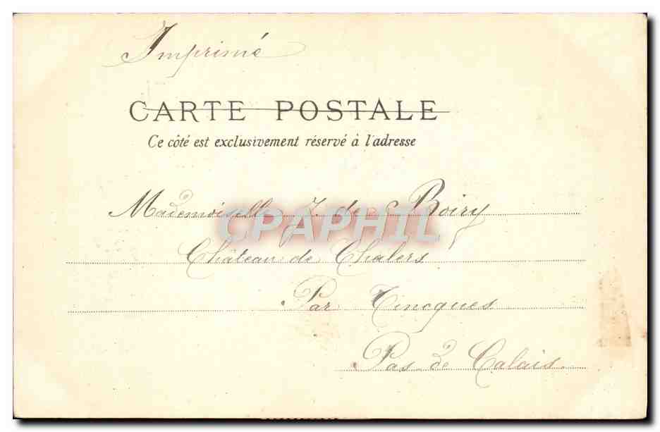 Palais de Versailles — Escalier — A. Bonnifier éditeur, Versailles — Verso