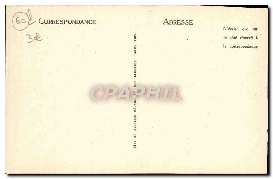 CPA Compiegne Vue du Chateau prise d'un coin du parc — Rückseite