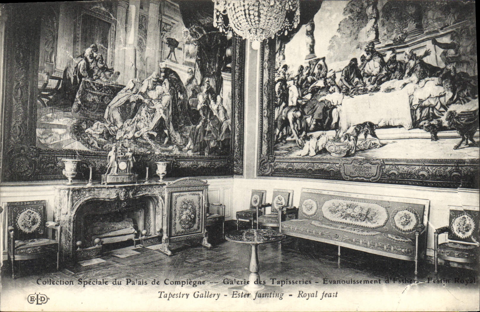 Tapisseriegalerie — Das Ohnmächtigwerden Esthers — Königlicher Bankett — Spezielle Sammlung des Schlosses Compiègne