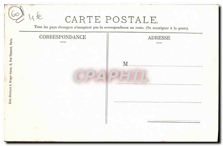 Surroundings of Senlis - Ermenonville - The Park - The Lovers' Table — Vignon fils, publisher, Senlis — Back
