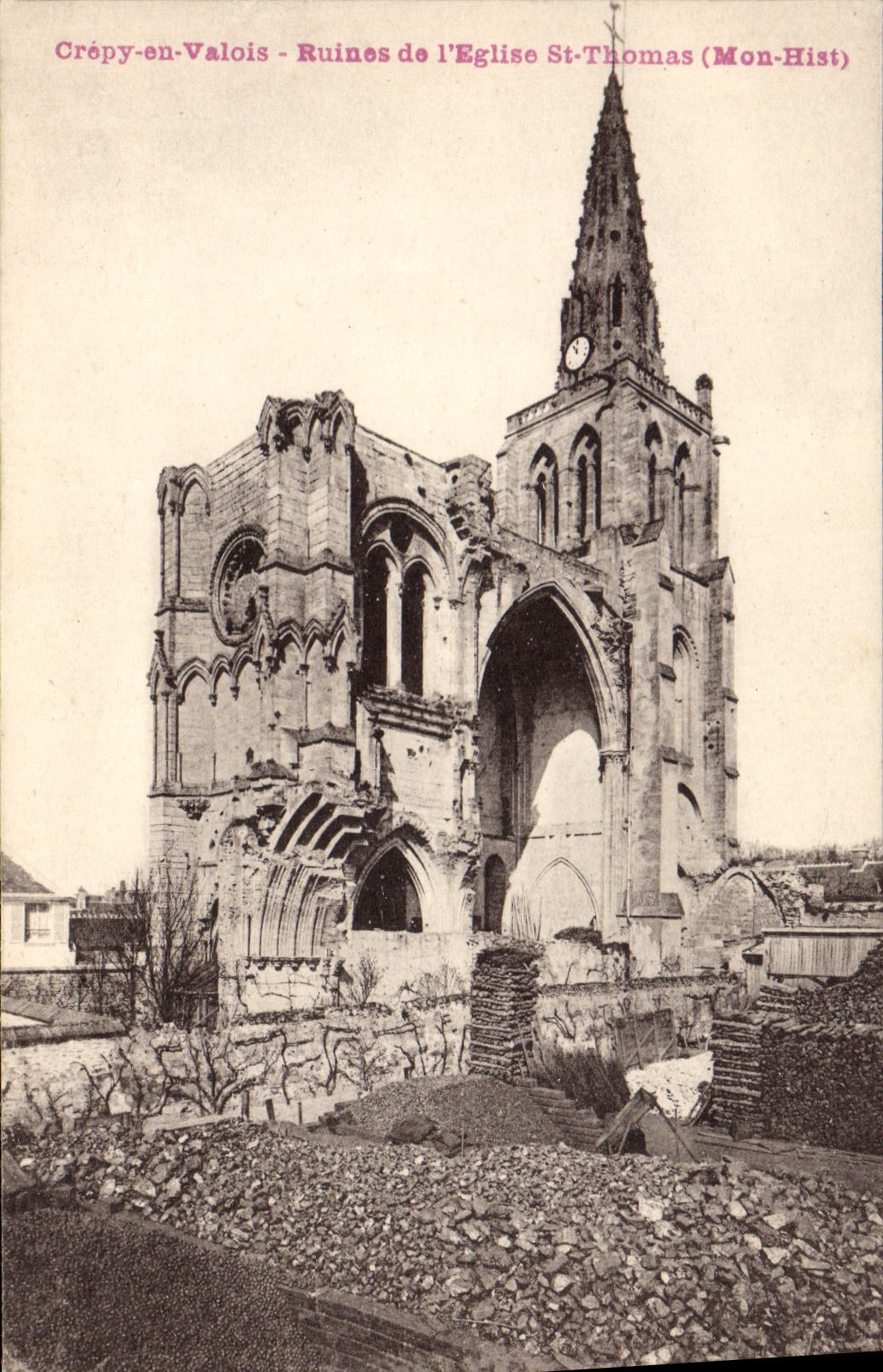 Crépy-en-Valois - Ruinen der Kirche Saint-Thomas (Mon-Hist)