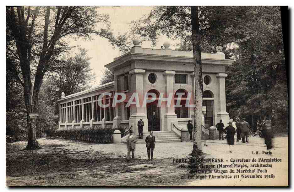 Forêt de Compiègne — Carrefour de l'Armistice — Marcel Magès, architecte — 11 Novembre 1918