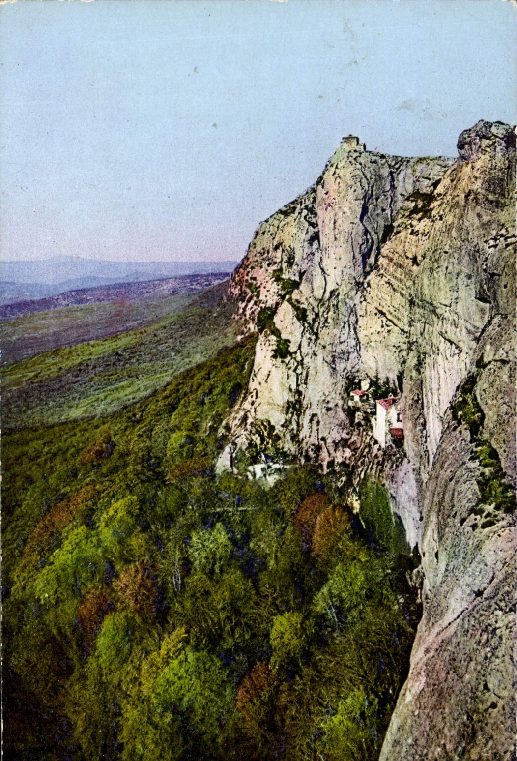 La Sainte-Baume — Grotte et le Saint-Pilon — Photocromie A.M. (Nice)