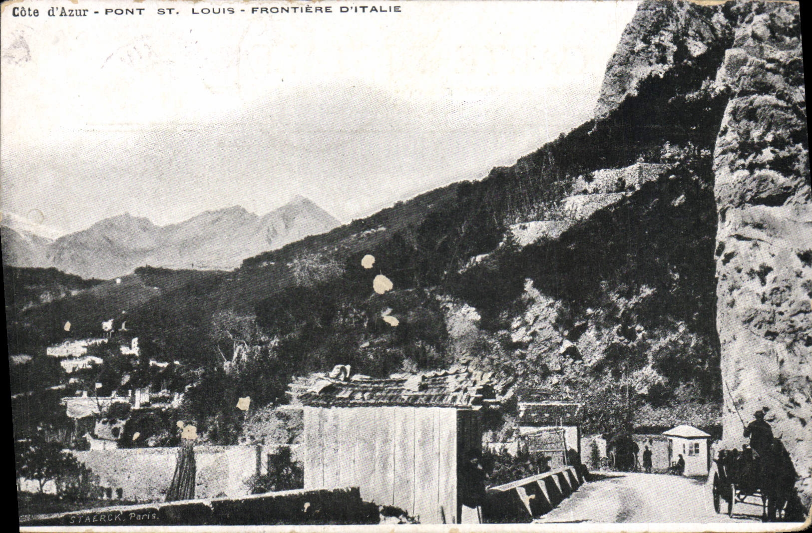 CPA Pont St louis Frontiere d'Italie