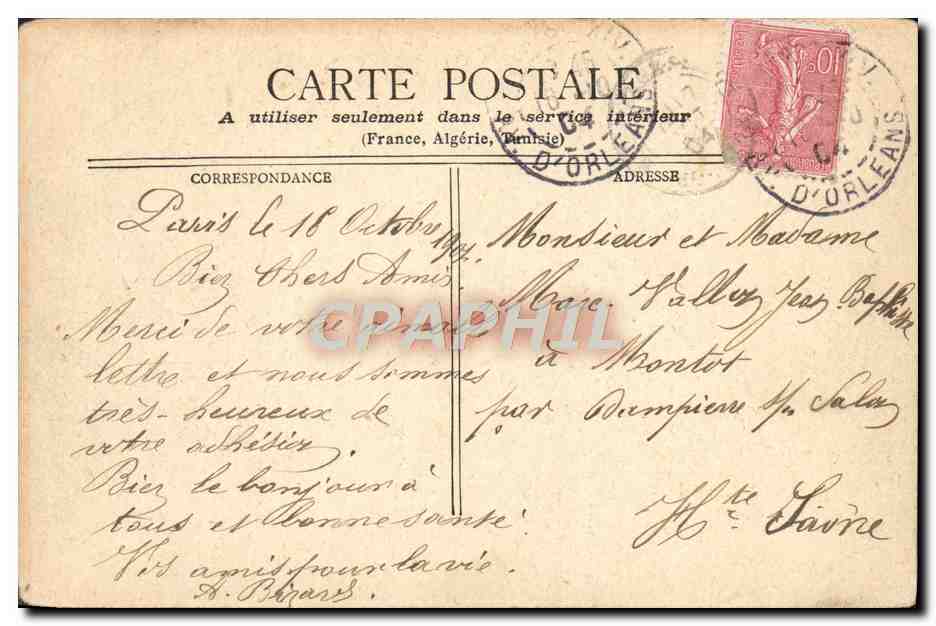 CPA Pont St louis Frontiere d'Italie — Rückseite