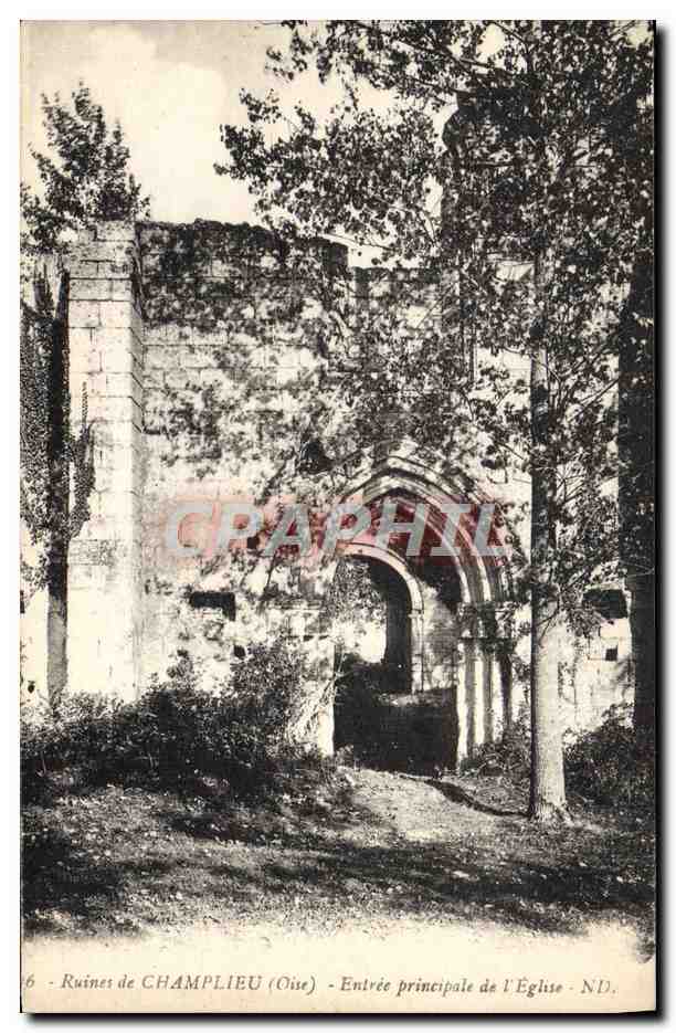 CPA Ruines De Champlieu Entree Principale de L'Eglise