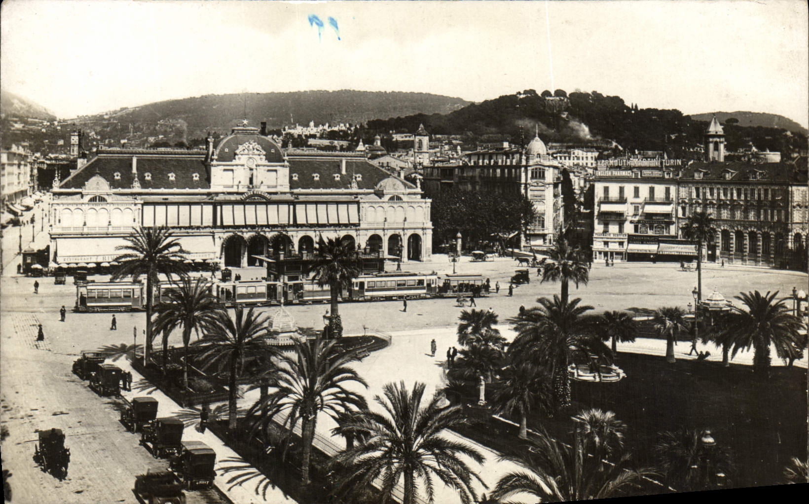CPM Nice Place Massena Le Casino et les jardins