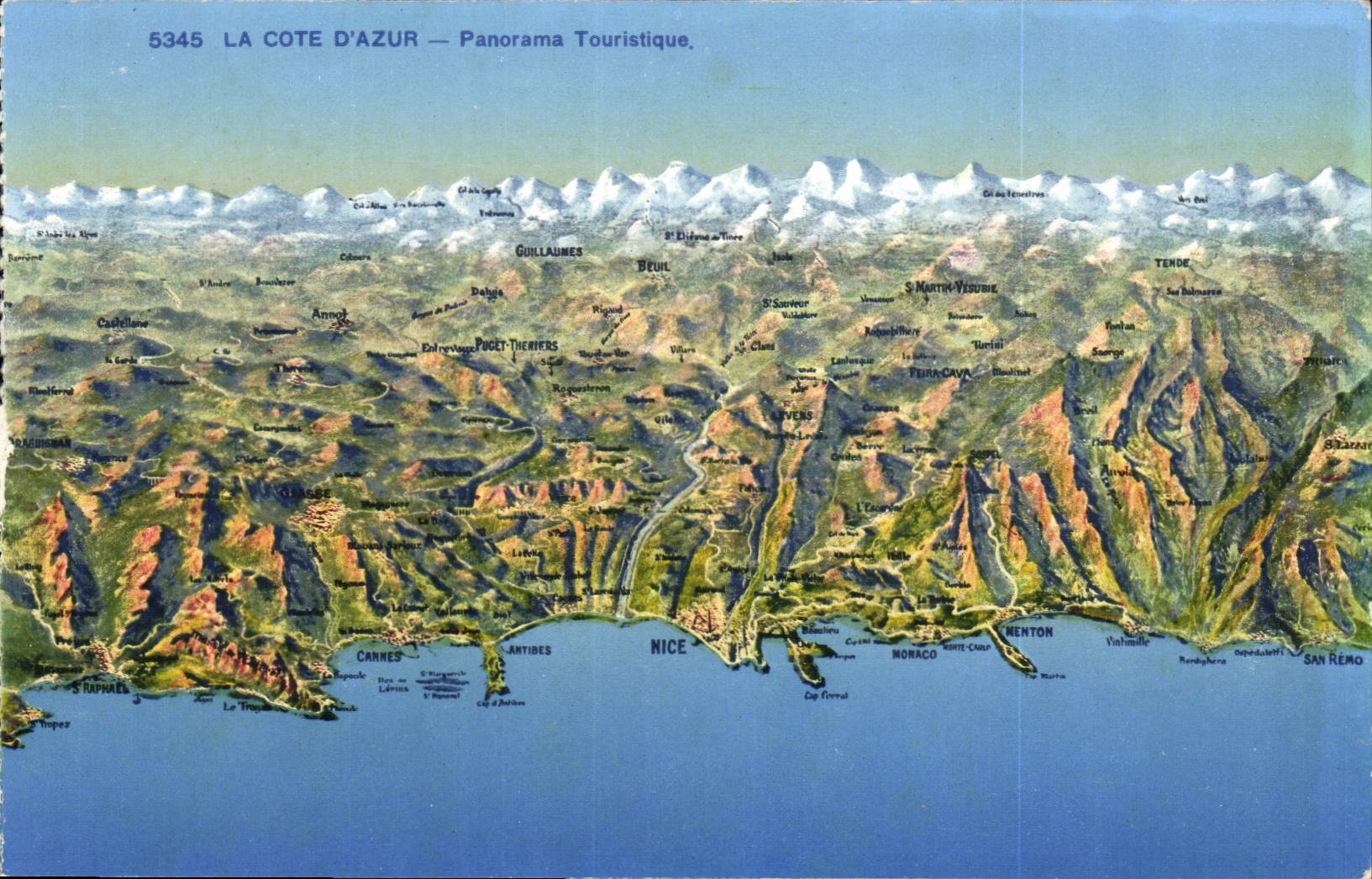 CPA La Cote D'Azur Panorama Touristique