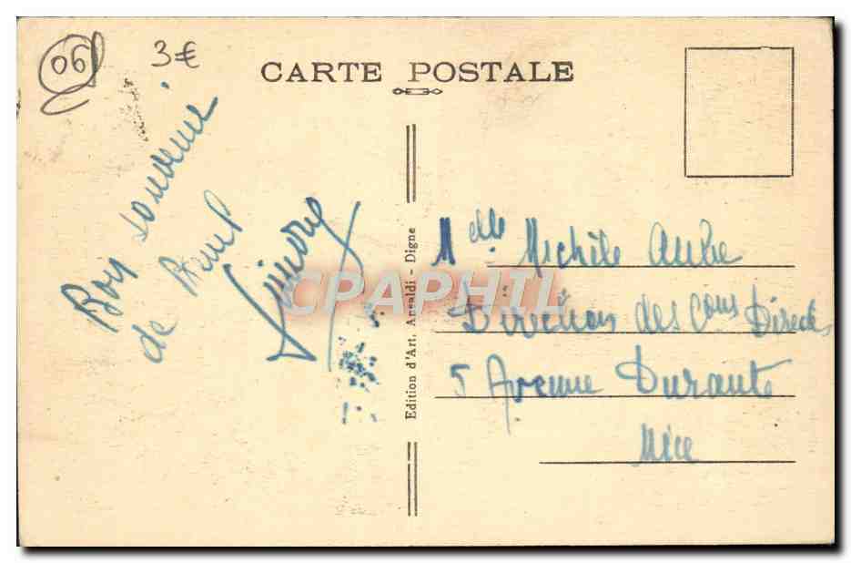 CPA Beuil Un Coin Du Pays Sous La Neige — Rückseite