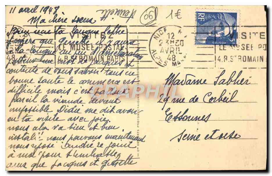 CPA Villefranche Sur Mer L'escadre en rade et le Cap Ferrat Bateaux — Verso