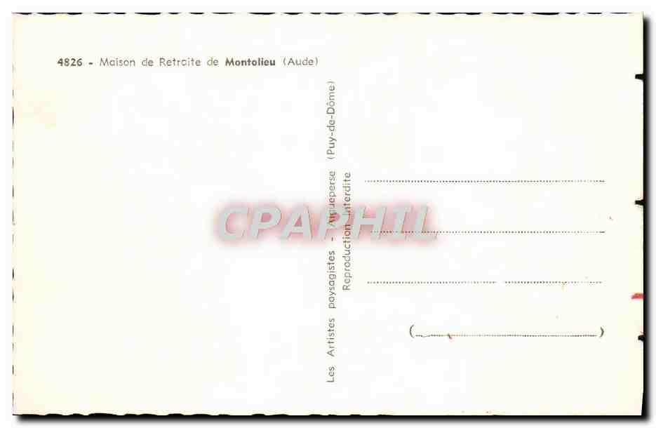 CPA Maison De Retraite De Montolieu — Rückseite