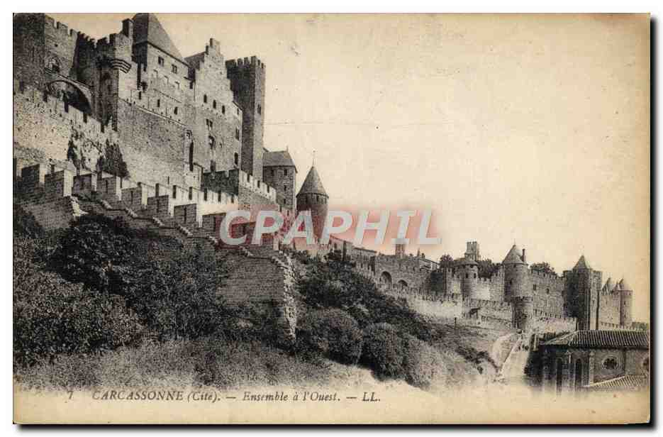 CPA Carcassonne Ensemble A I'Ouest