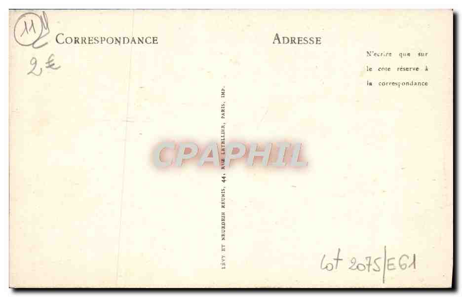 CPA Carcassonne Les Hautes Lices  — Rückseite