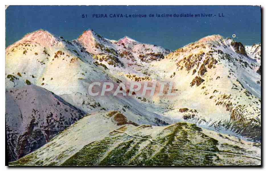 CPA Peira Cava Le Cirque De la Cime Du Diable En Hiver