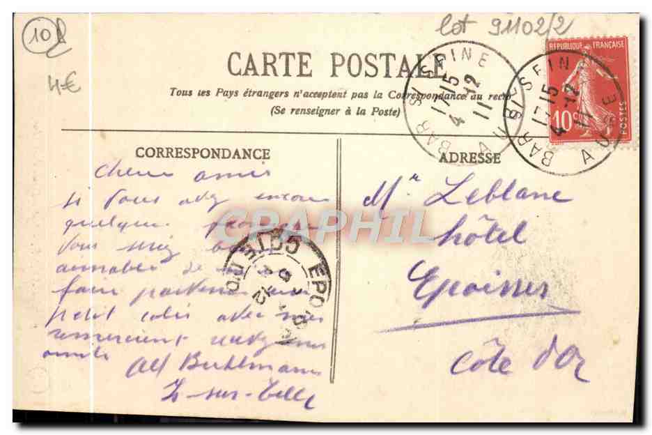 Bar-sur-Seine - Notre-Dame-du-Chêne — éditeur Sgounols, Bar-sur-Seine — Verso