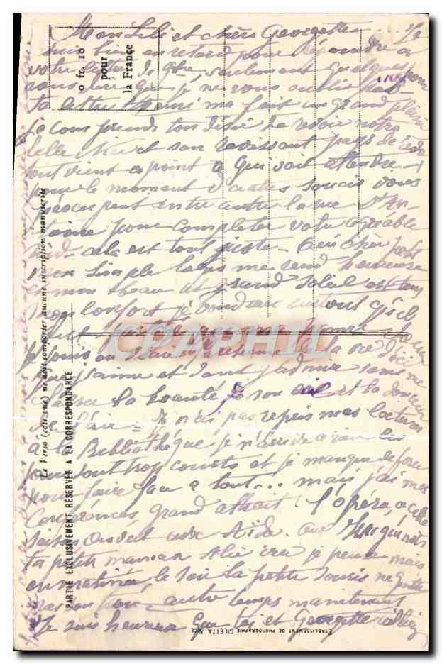 CPA Cote d'azur a vol d'aeroplane de Nice A Menton — Verso