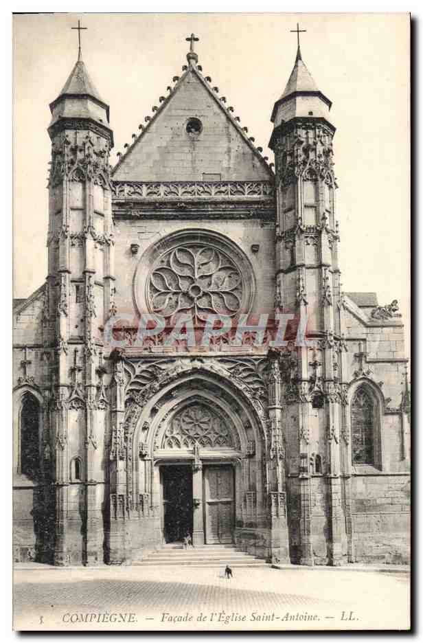 Compiègne — Façade de l'Église Saint-Antoine — LL.