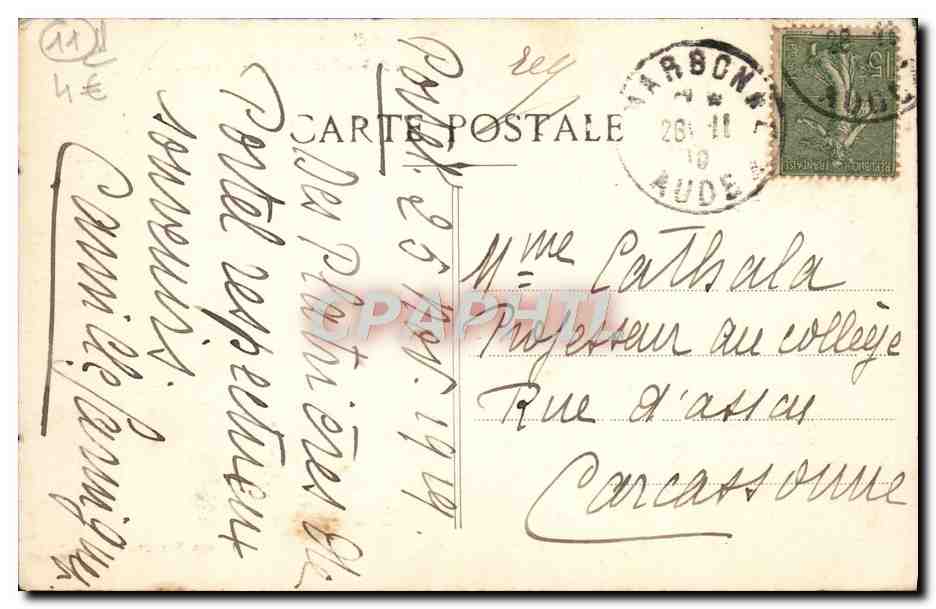 CPA Narbonne Saint Just — Rückseite