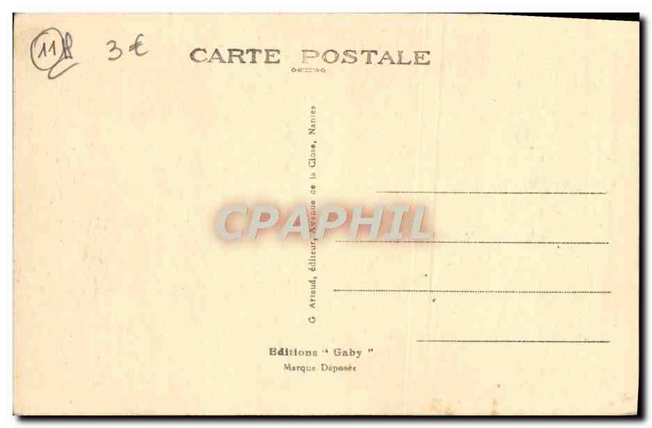 CPA Carcassonne Bassin Du Cygne Square Gambetta — Verso
