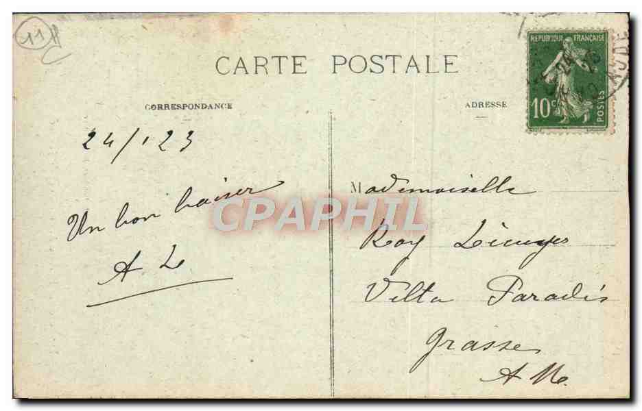 CPA Carcassonne Entree De La Porte D'Aude Tour De Justice — Rückseite