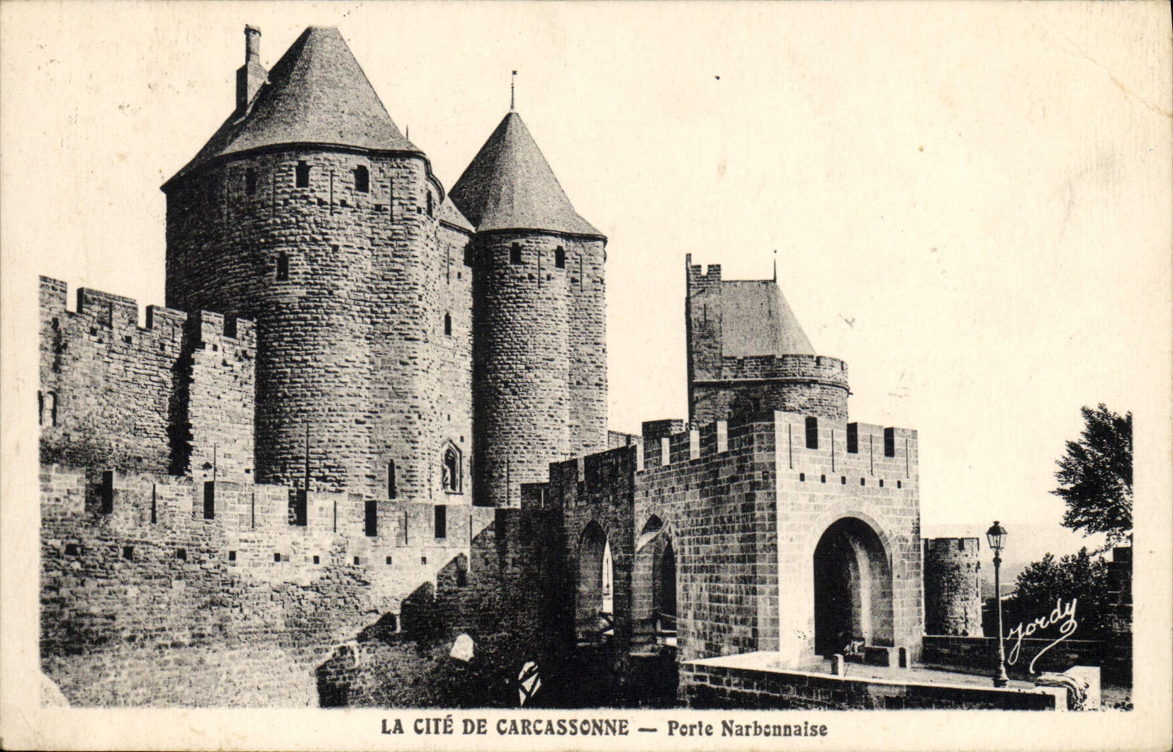 La Cité de Carcassonne — Porte Narbennaise — Éditeur J Gordy