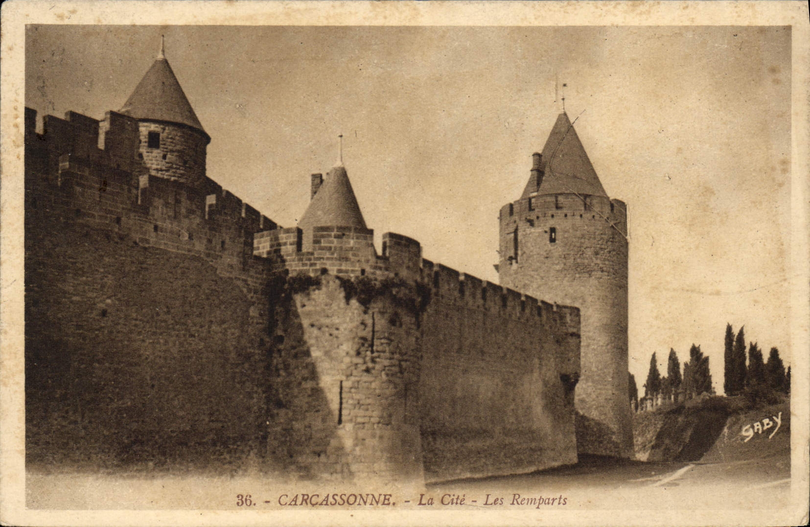 Carcassonne - La Cité - Les Remparts — Saby, n°36