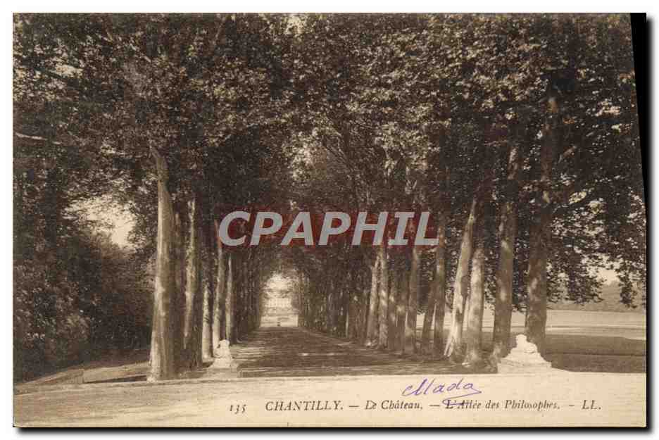 CPA Chateau De Chantilly L'allee des philosophes