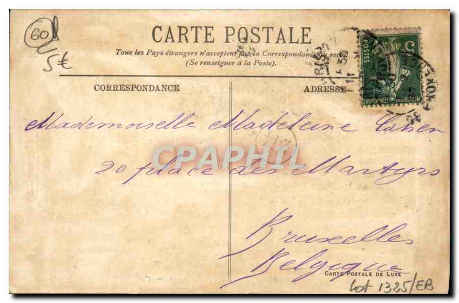 CPA Chateau De Chantilly L'allee des philosophes — Verso