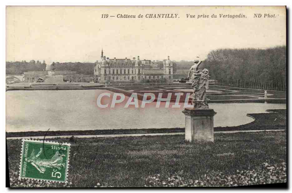 CPA Chateau De Chantilly Vue Prise Du Vertugadin