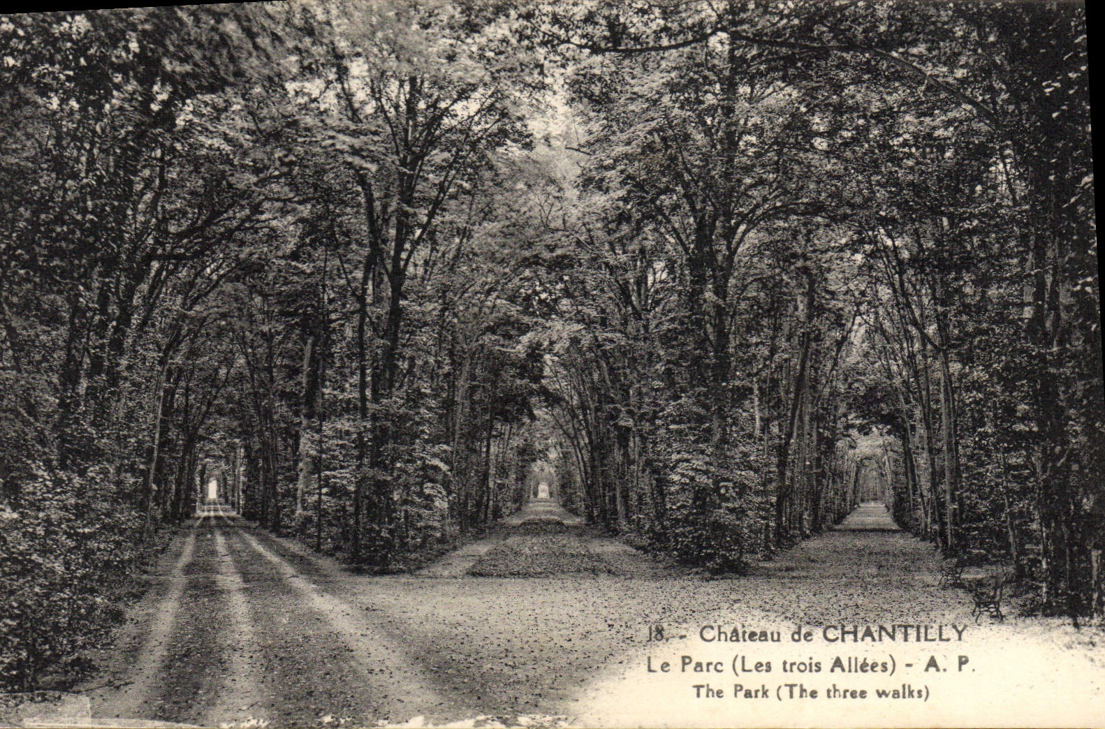 Château de Chantilly — Le Parc (Les trois Allées) — A.P.