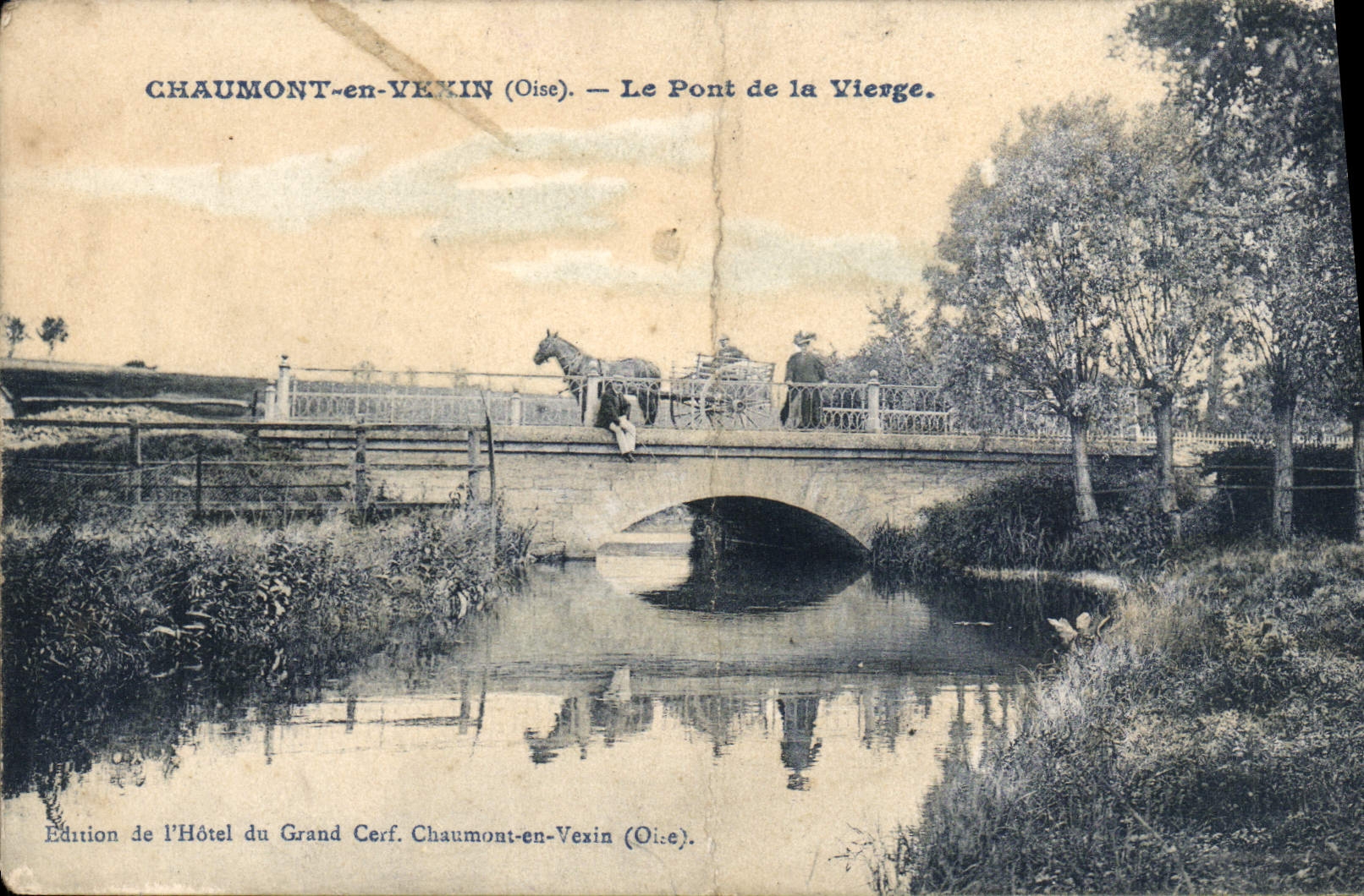 CPA Chaumont En Vexin Le Pont De La Vierge