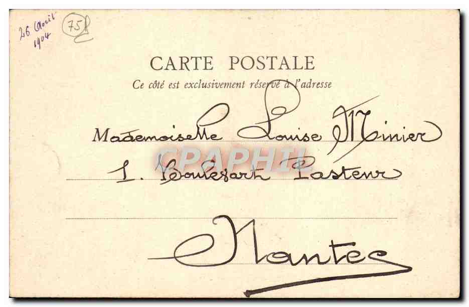 CPA Paris Buttes Chaumont Pont Sespendu — Verso