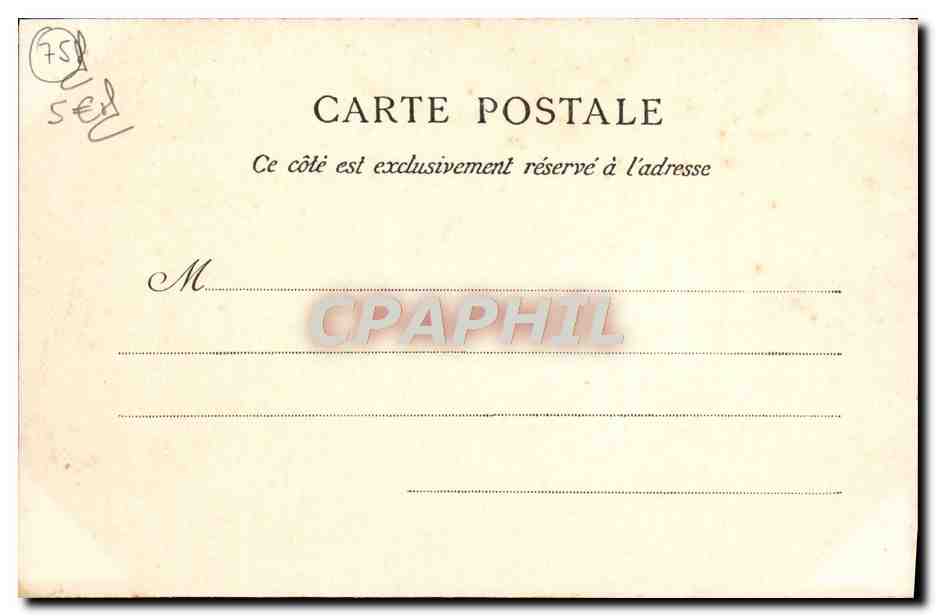 CPA Paris Tribunal De Commerce Et Conciergerie — Rückseite