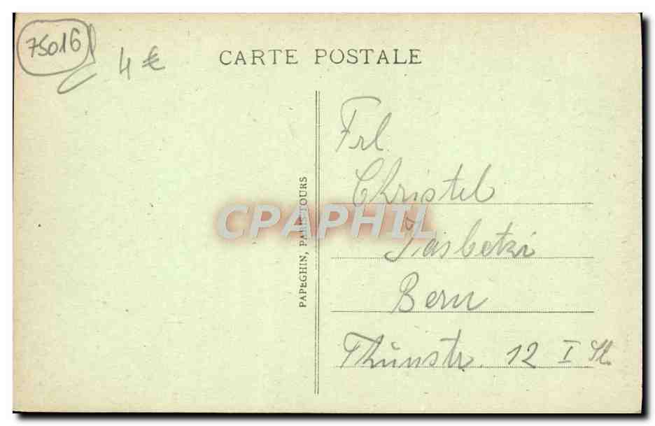 CPA Paris Le Trocadero Et Le Pont D'Iena — Rückseite