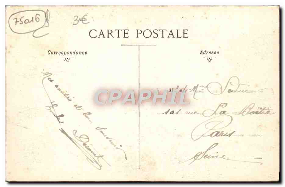 CPA Paris Bois De Boulogne lac superieur — Verso