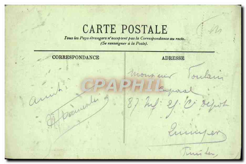 CPA Paris Le Boulevard Et La Rue De Strasbourg La Gare De I'Est — Rückseite