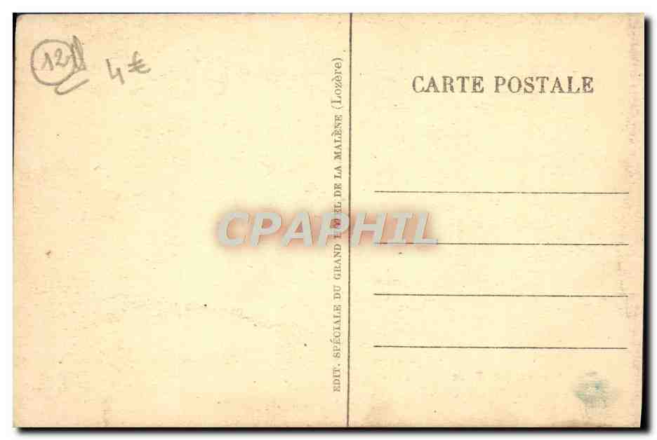 CPA Gorges Du Tarn Chateau De La Caze — Rückseite