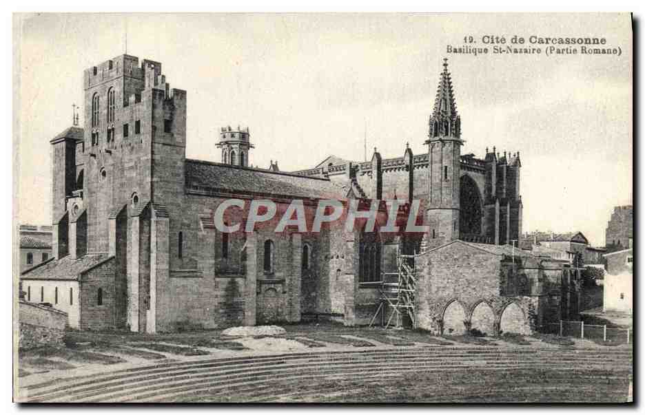 CPA Cite De Carcassonne Basilique St Nazaire Partie romane