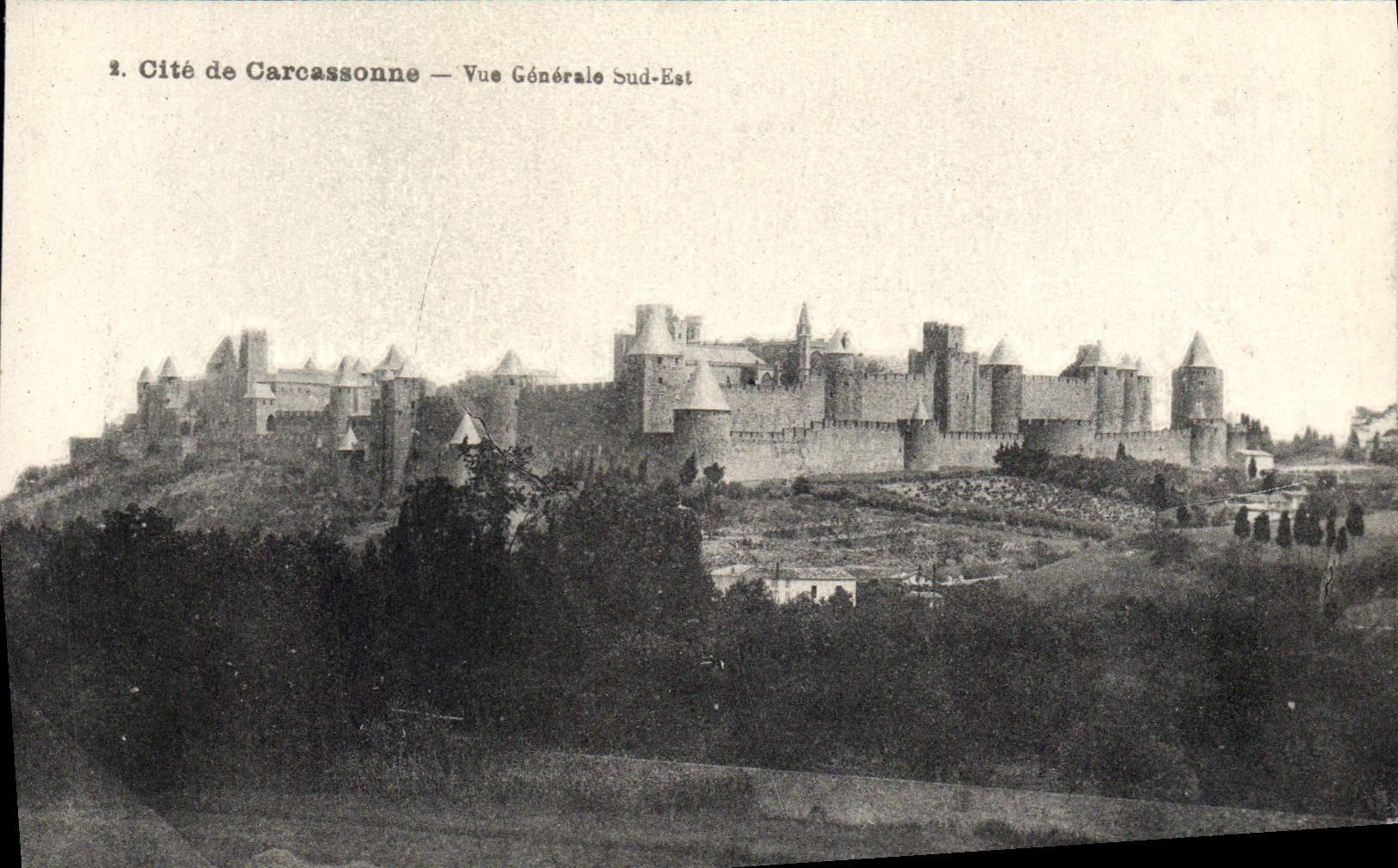 CPA Cite De Carcassonne Vue Generale Sud Est